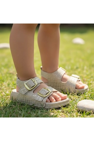 Tuğba Ortopedi 12014 Anatomik Kız Çocuk Sandalet Altın