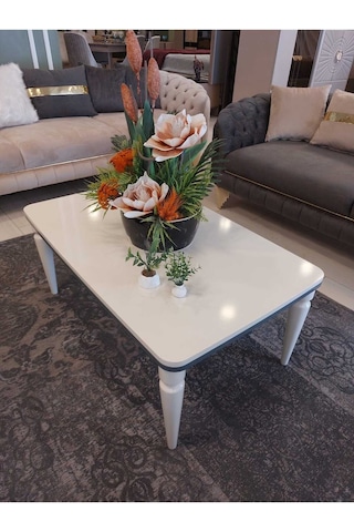 Akset Orta Sehpa Lüx Krem Antrasit