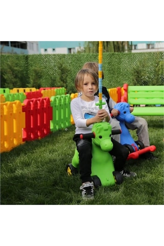 King Kids Tekerlekli Truva At Yeşil