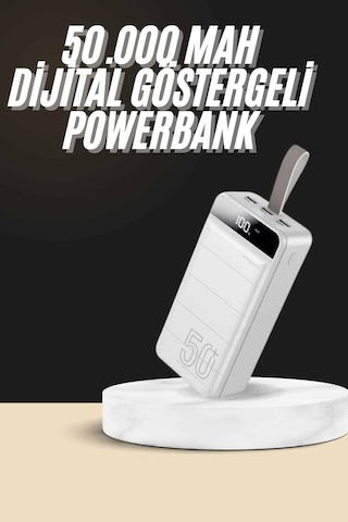 Hızlı Taşınabilir 50.000 Mah Powerbank Led Ekran Android Ve İos Uyumlu Diğer