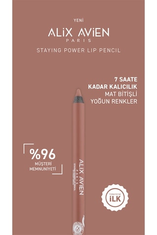 Alix Avien Suya Dayanıklı Uzun Süre Kalıcı Yumuşak Dudak Kalemi Staying Power Lip Pencil 51 Pinky Beige