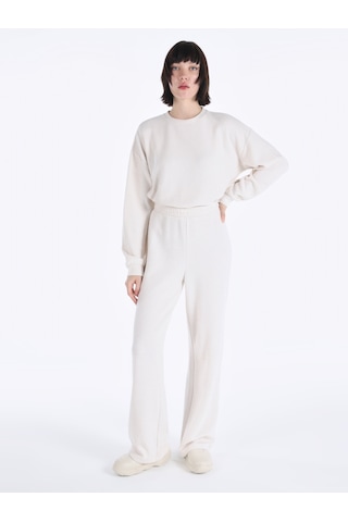 Colins Regular Fit Orta Bel Ekru Kadın Eşofman Altı Cl1065950 Ekru