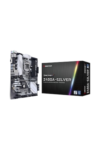 Biostar Racing Z490A-Silver 128 GB DDR4 4400 MHz S+GL LGA1200 ATX Anakart
