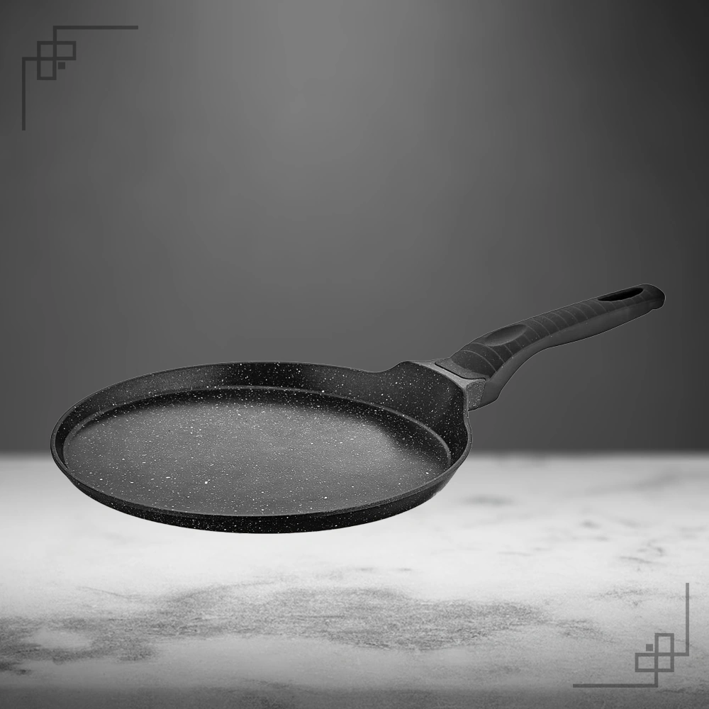 Zümrüt Krep Tavası 26 Cm Siyah