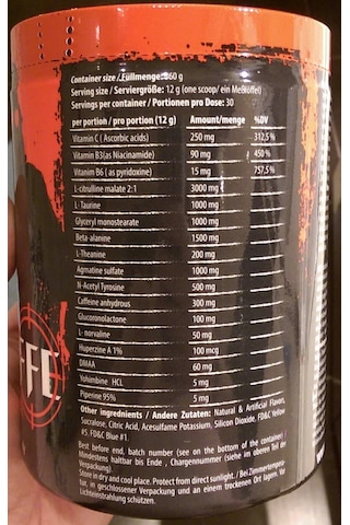 Wunderwaffe Iı Vers. Dmaa Dmha Agmantine Yohimbine Preworkout 360 G