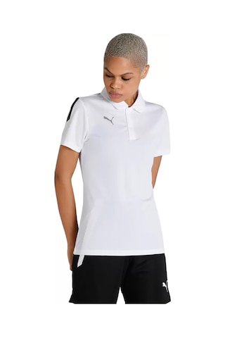 Puma Teamliga Sideline Polo W Kadın Futbol Polo Yaka Tişört 65740804 Beyaz
