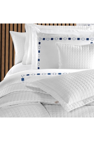 Pasioni Saten Elegante Lacivert Nakışlı Çift Kişilik Nevresim Takımı Lacivert