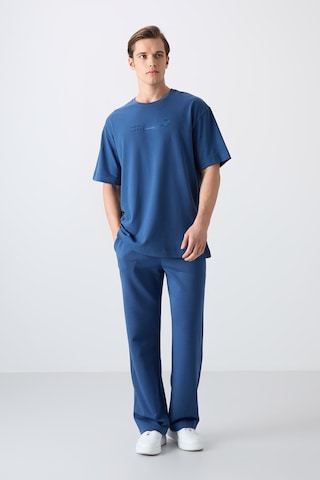 Tommy Life Parlament Pamuklu Kalın Yumuşak Dokulu Oversize Fit Baskılı Erkek T-shirt - 88330 Parlament