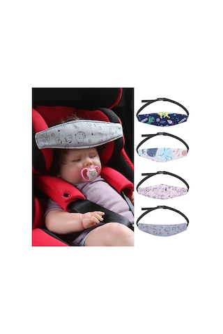 Bebek Araba Koltuğu Baş Desteği Çocuk Arabası Sabitleme Kemeri Çok Renkli