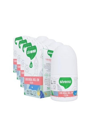 Tr 100 Doğal Roll-on Teen Genç Kız Deodorant Ter Kokusu Önleyici Bitkisel Lekesiz Vegan 50 Ml 4 Paketi
