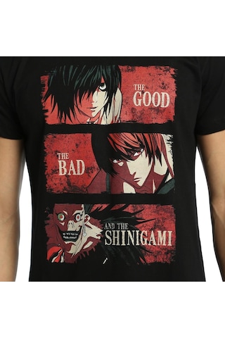 Bant Giyim - Death Note Kira L Shinigami Siyah Erkek Tişört