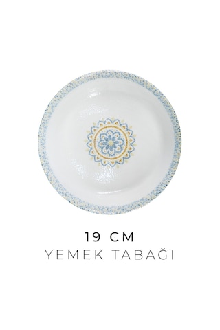 Kitchen Life 12 Parça 4 Kişilik Mosaik Porselen Yemek Takımı - New Bone Yemek Seti