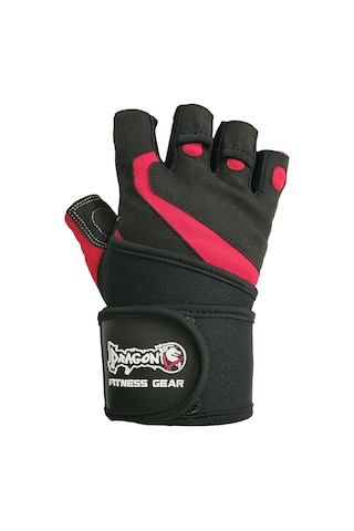 Dragon - W8070 Bilek Bandajlı Body & Ağırlık & Fitness Eldiveni Siyah