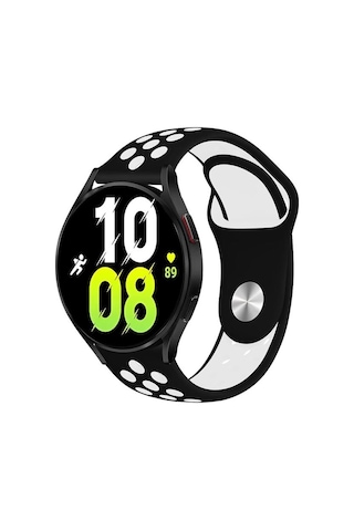 Forzacase Huawei Watch Gt 2e Uyumlu Delikli Silikon Kordon Kayış - Fc137 Siyah