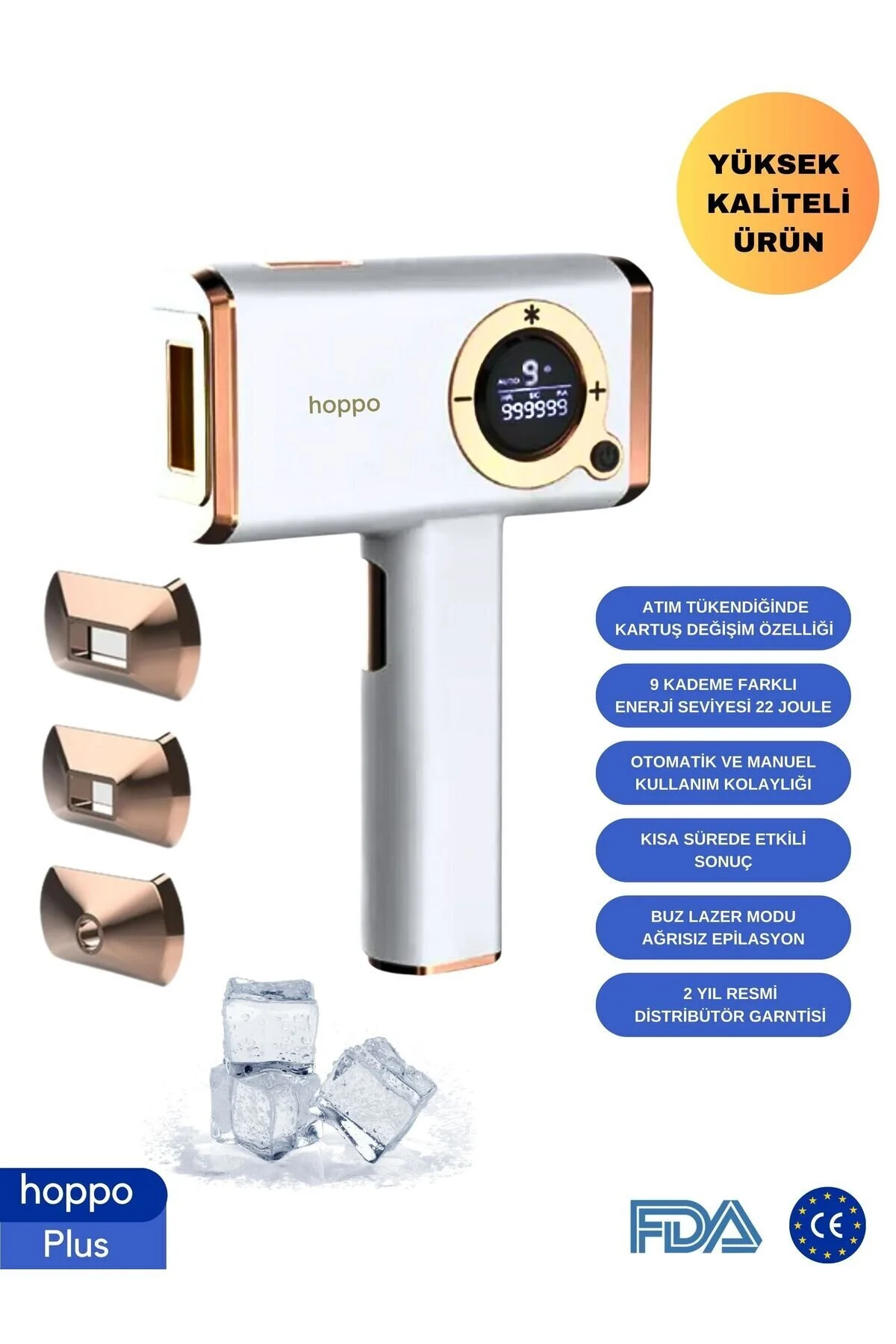 Plus Ipl Buz Lazer Epilasyon Cihazı 999.999 Flas Atım