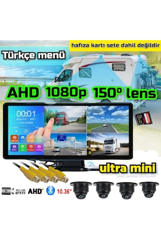 Dokunmatik Dvr Ekran 4 Ad 1080p Ahd 150'' Ultra Mini Kamera 12v