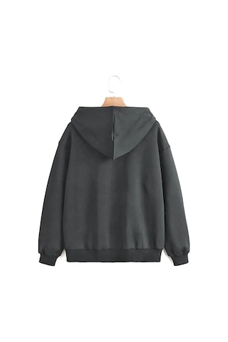 Çello Mello Kapüşonlu Fermuarlı Sweatshirt Antrasit Antrasit