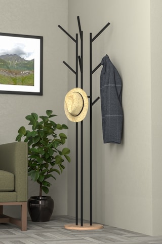 Retodesign 9 Askılı Portmanto Askılık, Elbise Askısı Atlantik Çam Siyah - Atlantik Çam