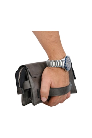 Mft Leather Hakiki Deri Unisex El Çantası Boliva 9874 Tiguan Antrasit