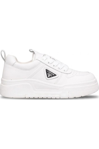Lufian 121230082 Jennifer Kadın Hakiki Deri Klasik Sneaker Beyaz Beyaz