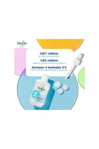 Simple %3 Hyaluronic Acid + B5 Vitamin Booster Serum 2 x 30 ML