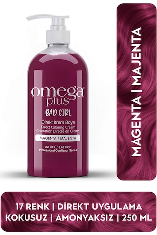 Omega Plus Bad Girl Majenta Amonyaksız Renkli Saç Boyası 250ml