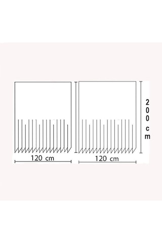 Zethome Jackline Banyo Duş Perdesi 7017 Çift Kanat 2X120X200 Çok Renkli