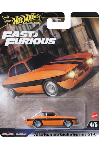 Hot Wheels Fast & Furious Premium Arabalar Alfa Romeo Gıulıa Sprı Çok Renkli