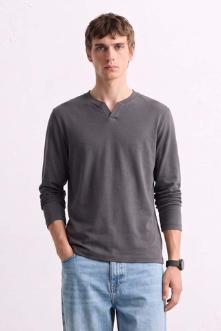 Barrels And Oıl Erkek Uzun Kollu Sweatshirt - Antrasit Antrasit