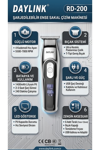 Daylınk Rd-200 Saç Sakal Çizim Makinesi