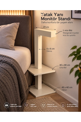 Yatak Setup Monitör Standı Dar Alanda Çok İş