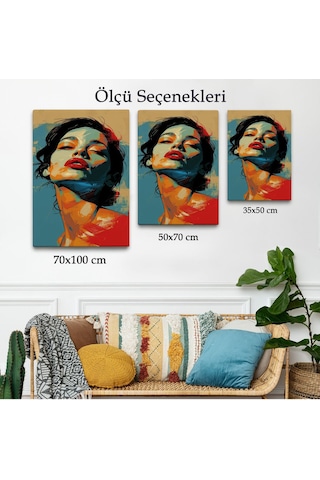 Miyrem^ Canvas Serie Pop Art Tarzda Güzel Kadın Tablosu-7709