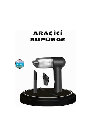 Taşınabilir Vakumlu Araç Süpürgesi - Katlanabilir Sap Yıkanabilir Filtre 120w Motor