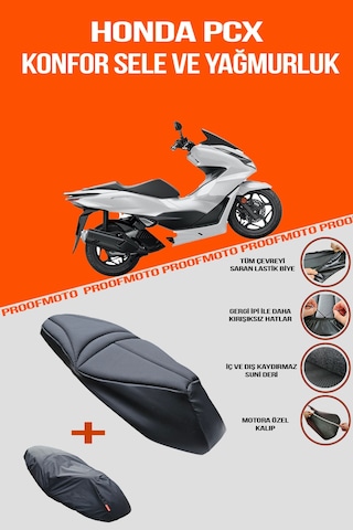 Honda Pcx Konfor Sele Ve Yağmurluk Kılıf Honda Pcx Konfor Sele Ve Yağmurluk Kılıf