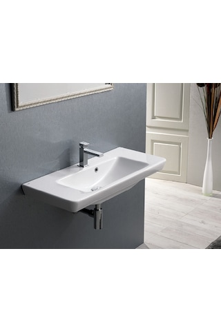 Cerastyle Turkuaz Porto Etajerli Lavabo 55 x 38 CM