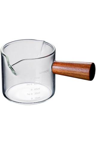 Suntek Barista Süt Barı Için Ahşap Saplı Şeffaf Çift A