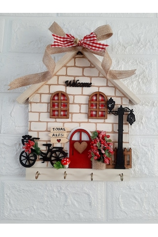 Psacraft Hediye Çeyizlik Taş Desenli Kurdeleli Ahşap 23 X 25 Mdf