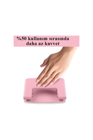 Açık Pembe Delgeç Metal 1 Adet 10 Sayfa Enerji Tasaruflu Delegeç Perfaratör Kağıt Delgeci 1 Paket Pembe