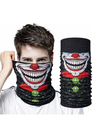 Erturkstore Joker Yüz Baskılı Baf Bandana - Çok Amaçlı Boyunluk Bandana 2 No Çok Renkli