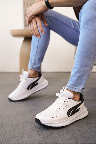 Daxors D0128 Günlük Ortopedik Erkek Sneaker Spor Ayakkabı Beyaz