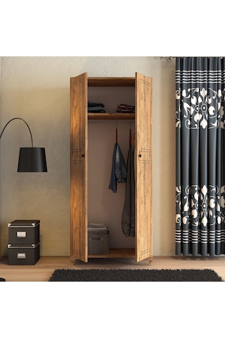 Moxen Mobilya D2 Askılı 2 Kapılı Dolap