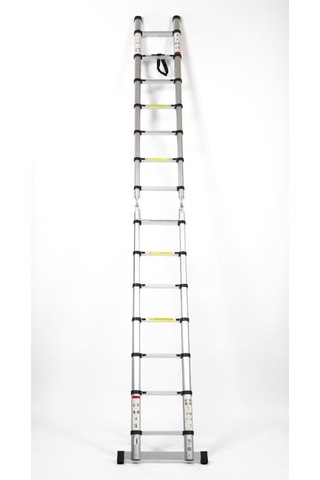 Cardilife 220cm+220 Cm 7+7 Basamaklı A Tipi Açılır Teleskopik Alüminyum Merdiven 7+7