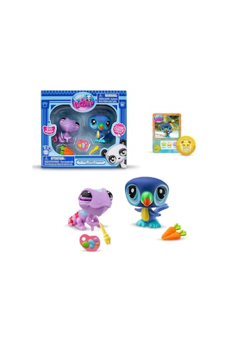 Littlest Pet Shop Minişler 2 Li Figür Seti S1 - Bukalemun Ve Kuş - 5 Cm