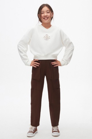 Xo Kids Kız Çocuk Pantolon 10-16 Yaş 57701 Kahverengi