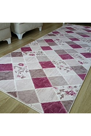 Altınsar Halı Lilyum Mürdüm Jel Taban Koridor Mutfak Kesme Yolluk