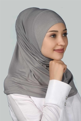 Altobeh Hazır Türban Pratik Eşarp Tesettür Hijab - Namaz Örtüsü - Gri
