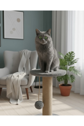 Reyo Pet Stepli Kedi Tırmalama Tahtası Gri