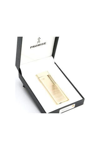 Promise Twiggy Fırçalı Gold Metal Soft Flame Çakmak 97698269