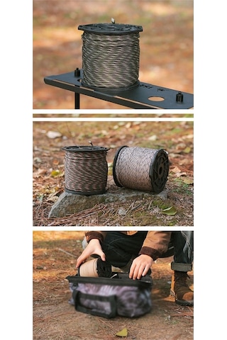 Pazly Teknik Dayanıklı 9 İplikli 4mm Dış Mekan İpi - 100m Çok Renkli, Kurutma, Bağlama, Çadır İpi Çok Renkli