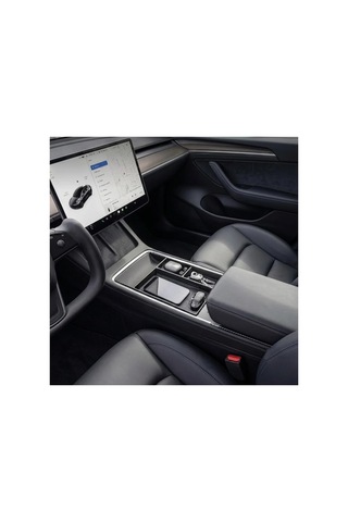 Trobus Tesla Model Y Juniper 2025 Ve Sonrası Uyumlu Pedli Saklama Kutusu Konsol Ortası Siyah